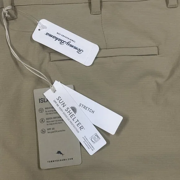 Tommy Bahama Men's Big & Tall Size 48RG Stone Khaki Chip Shot Performance Shorts - Picture 9 of 11